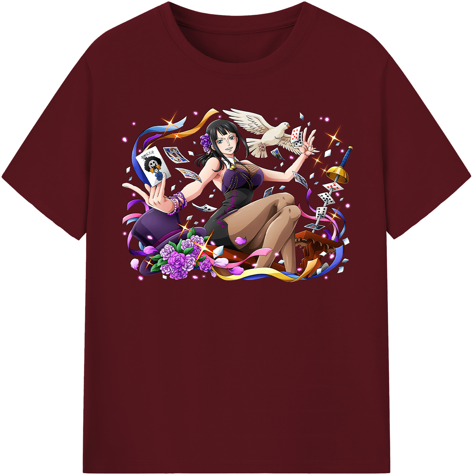 ワンピース ニコ・ロビン ONE PIECE Nico Robin 綿100％半袖Tシャツ（フロントプリント）